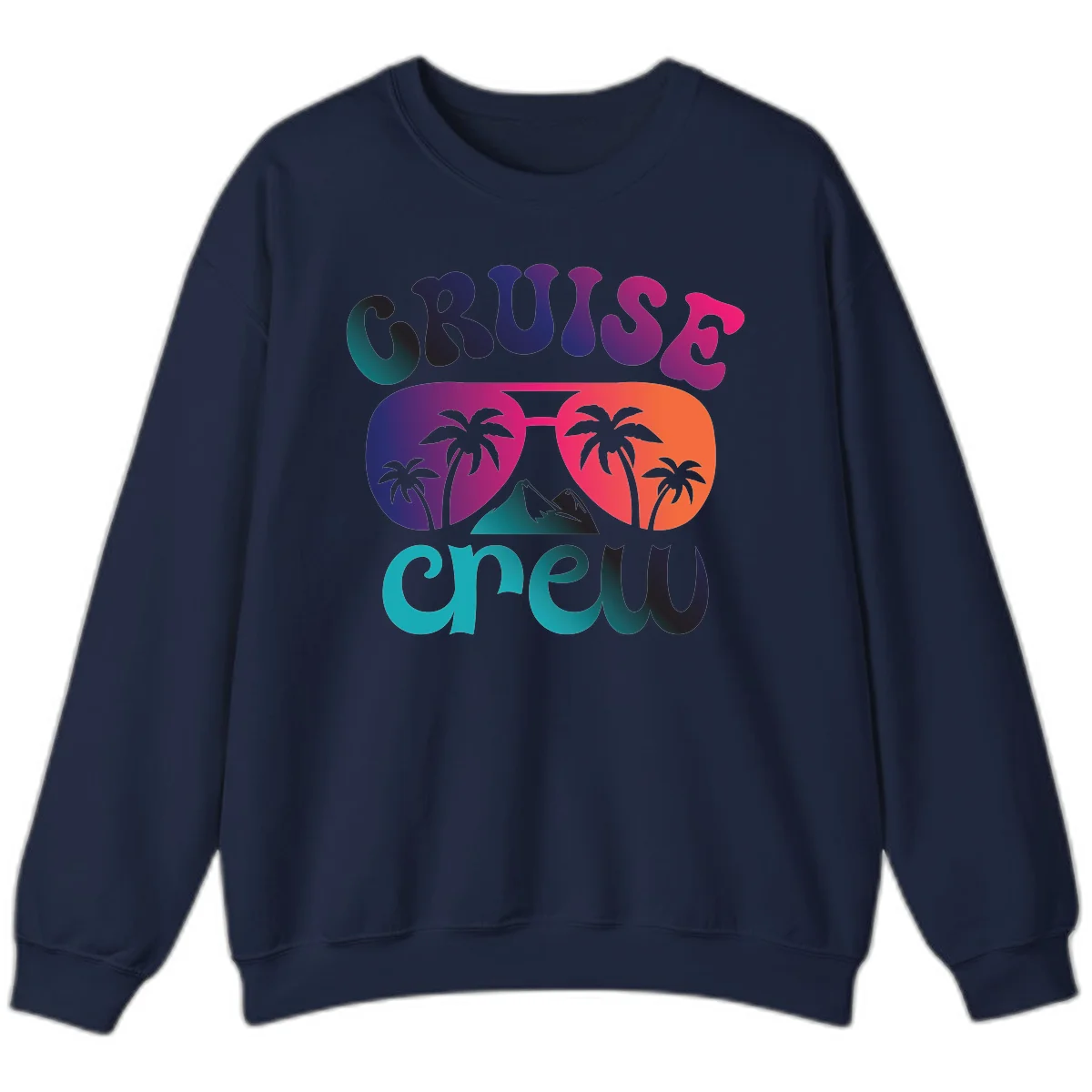 Cruise Crew Tropical Paradise Crewneck Sweatshirt in Navy