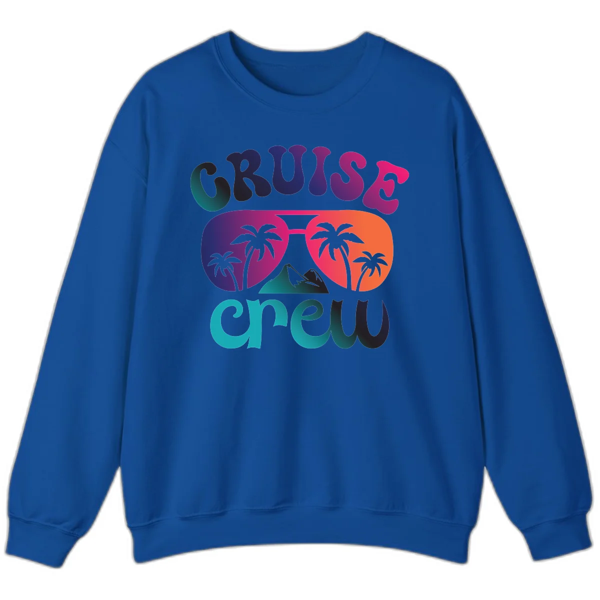 Cruise Crew Tropical Paradise Crewneck Sweatshirt in Royal