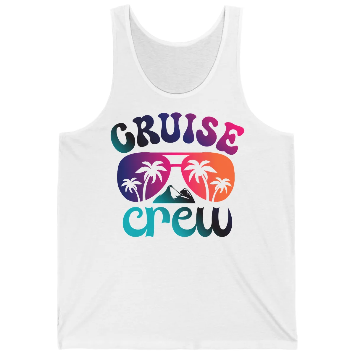 Cruise Crew Tropical Paradise Tank Top in White
