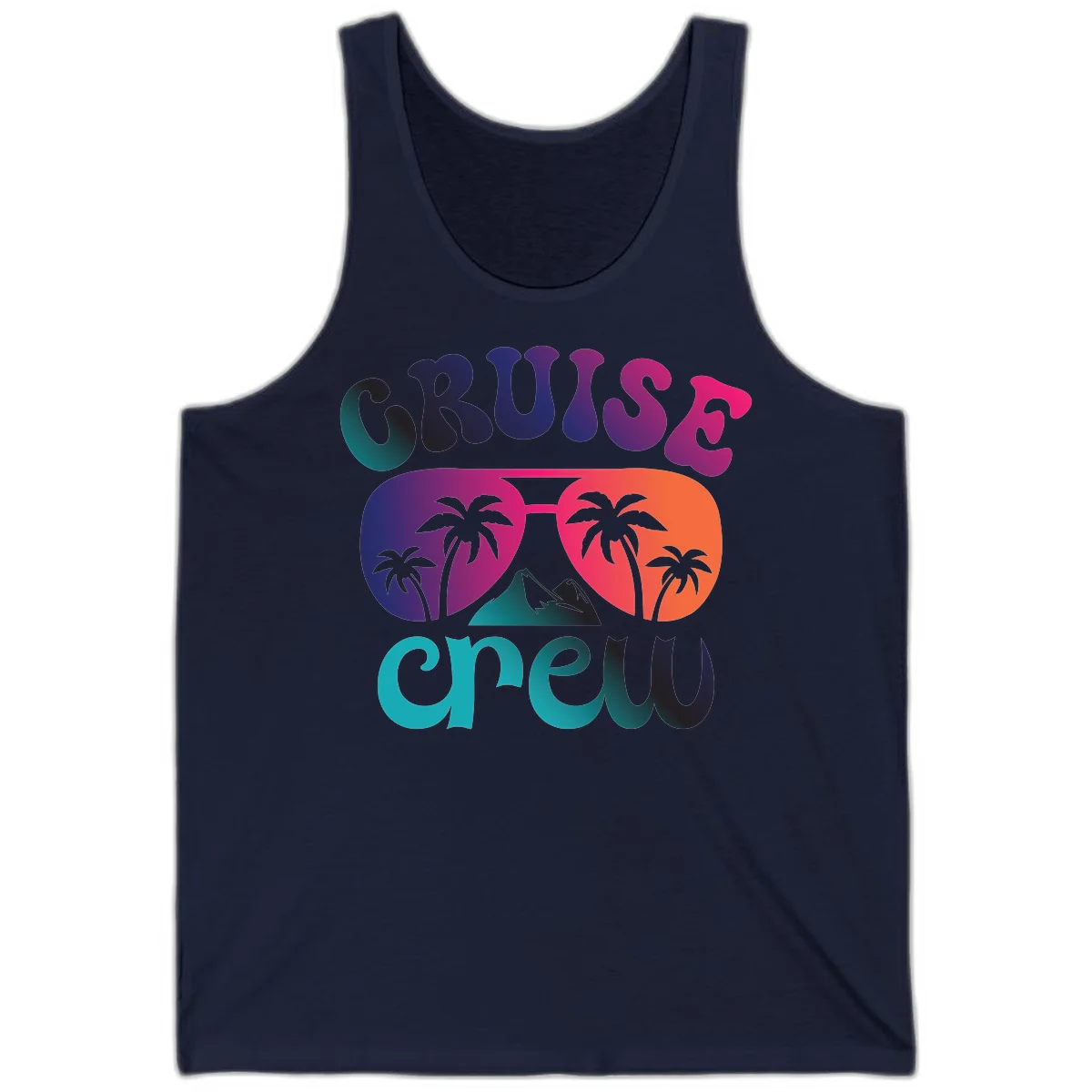 Cruise Crew Tropical Paradise Tank Top in Navy