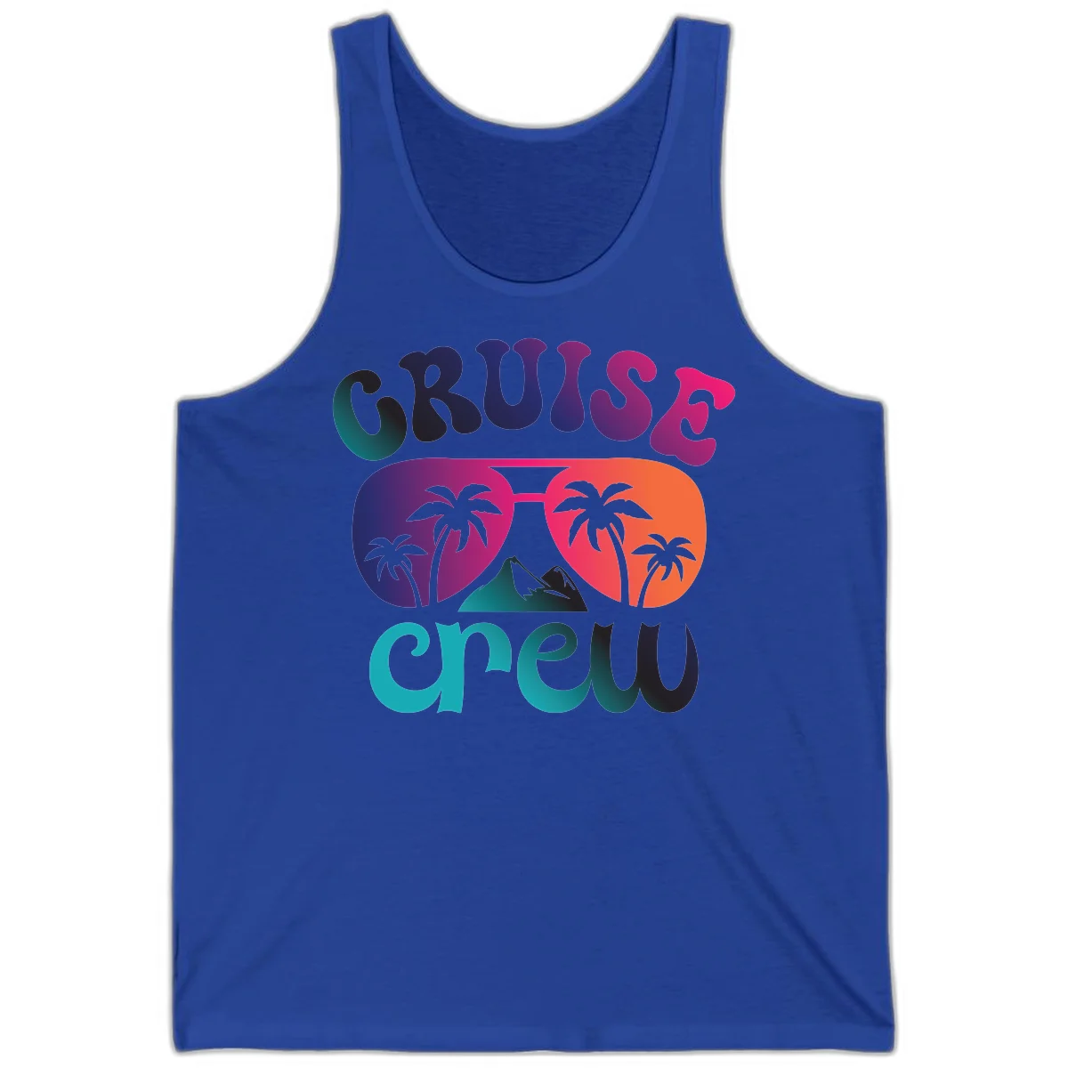 Cruise Crew Tropical Paradise Tank Top in True Royal