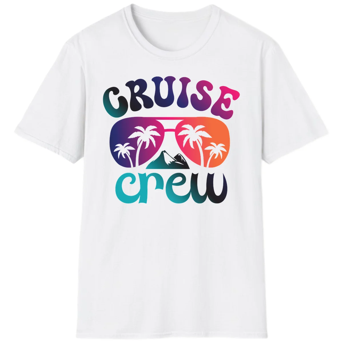 Cruise Crew Tropical Paradise Vacation T-Shirt in White