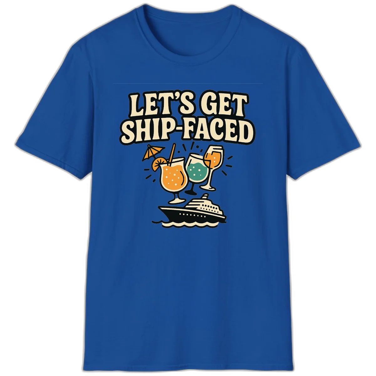Let's Get Ship-Faced T-Shirt in Royal