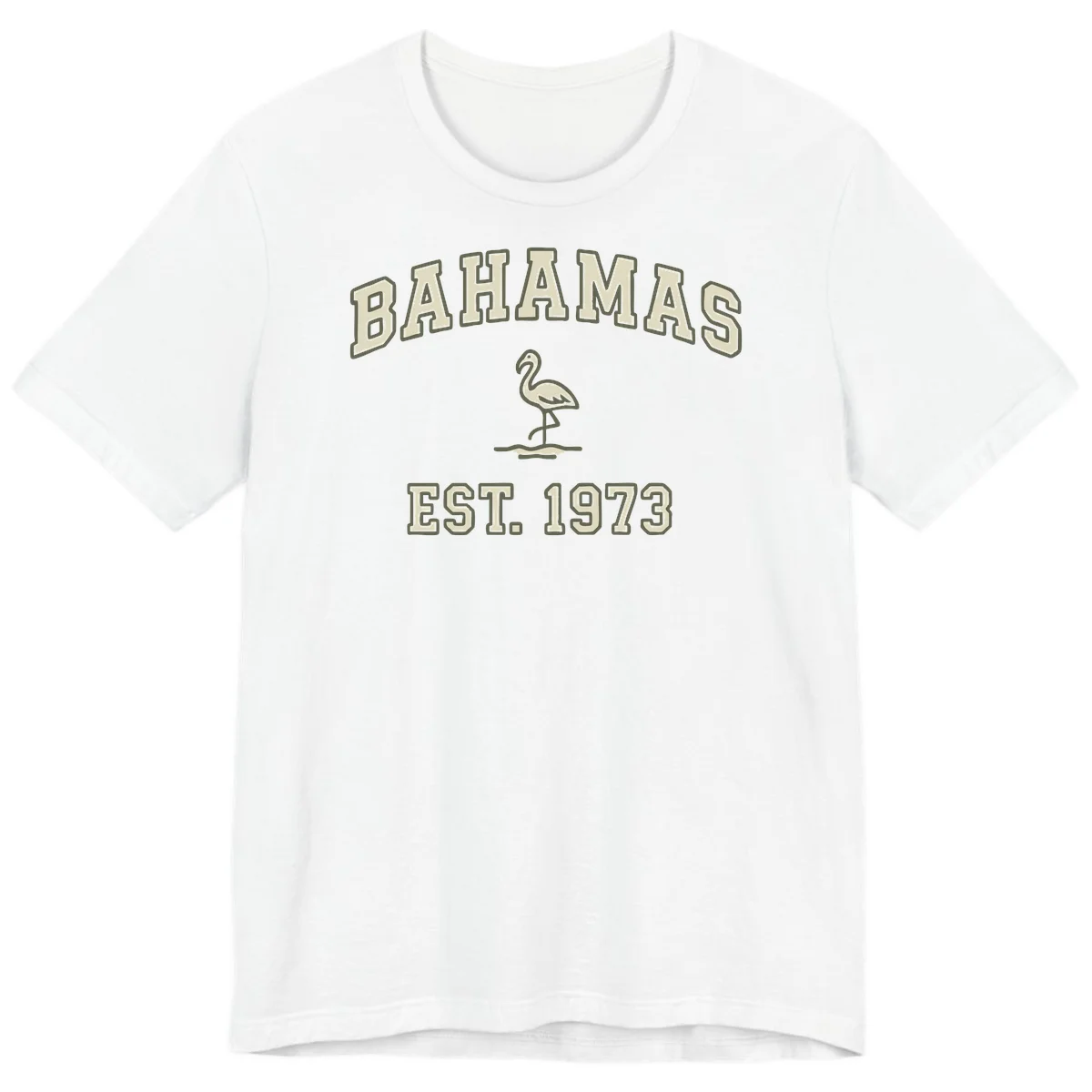 Bahamas Flamingo Established 1973 Premium T-Shirt in White