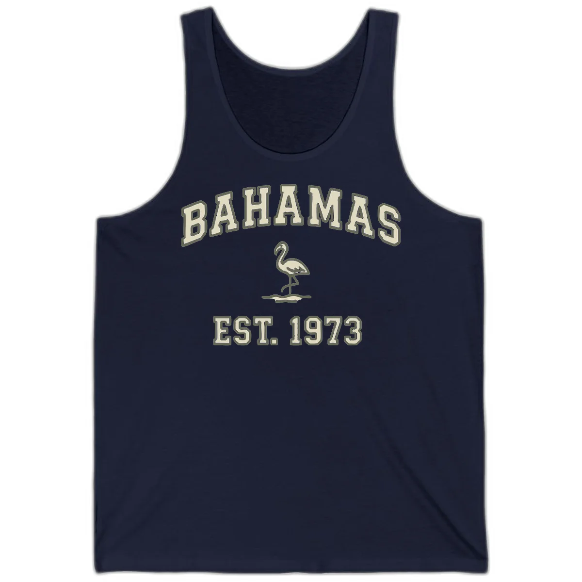 Bahamas Flamingo Established 1973 Tank in Navy