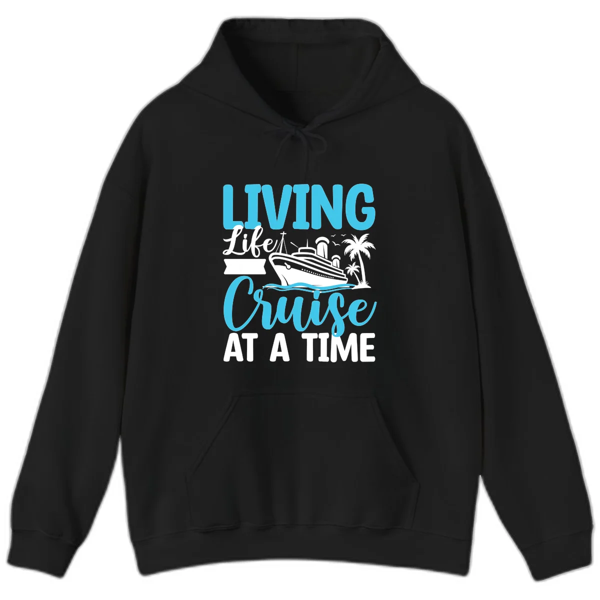 Living Life Cruise At A Time Hoodie in Black