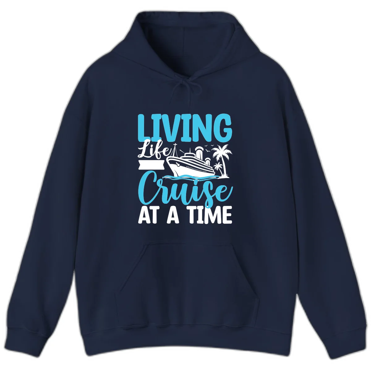 Living Life Cruise At A Time Hoodie in Navy