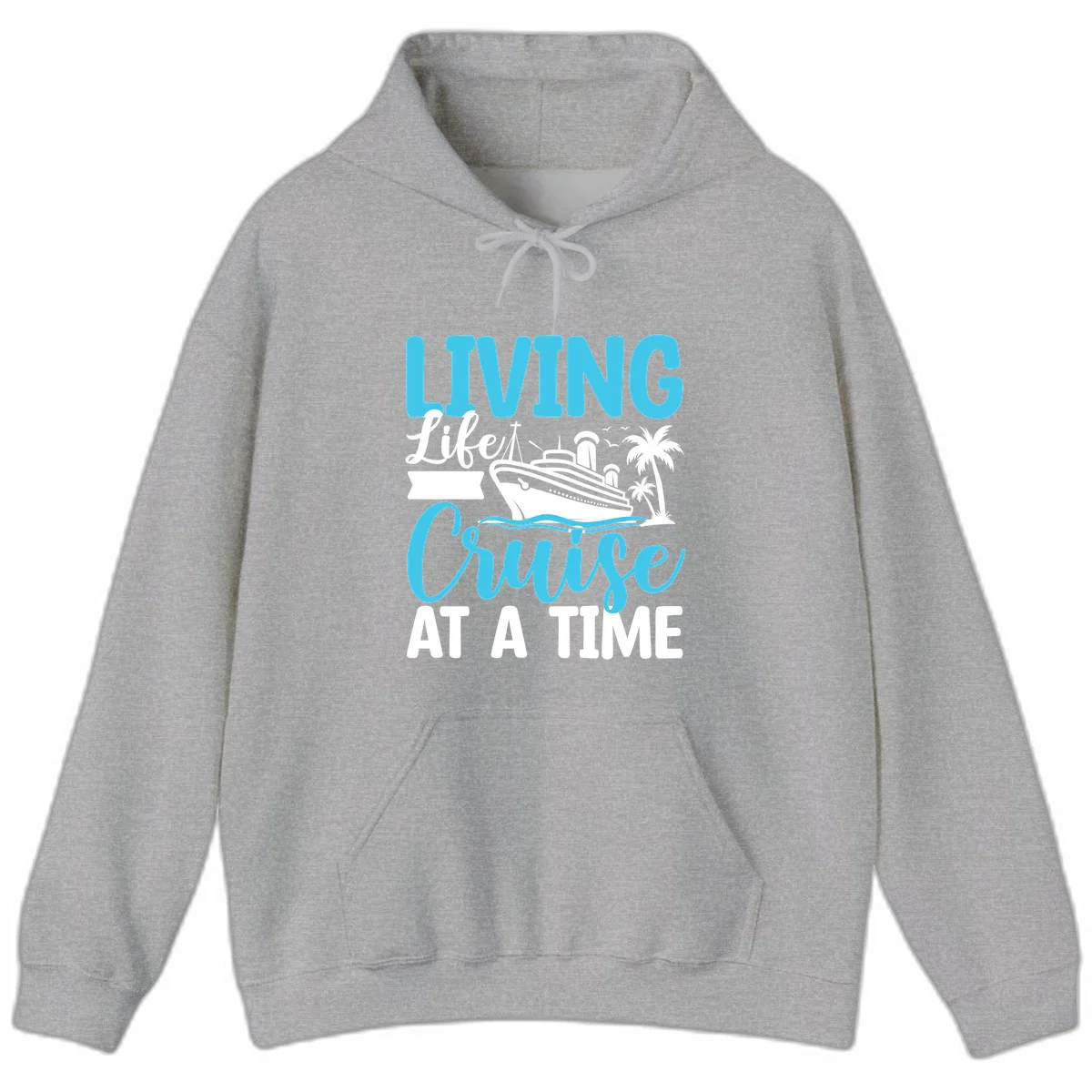 Living Life Cruise At A Time Hoodie in Sport Grey