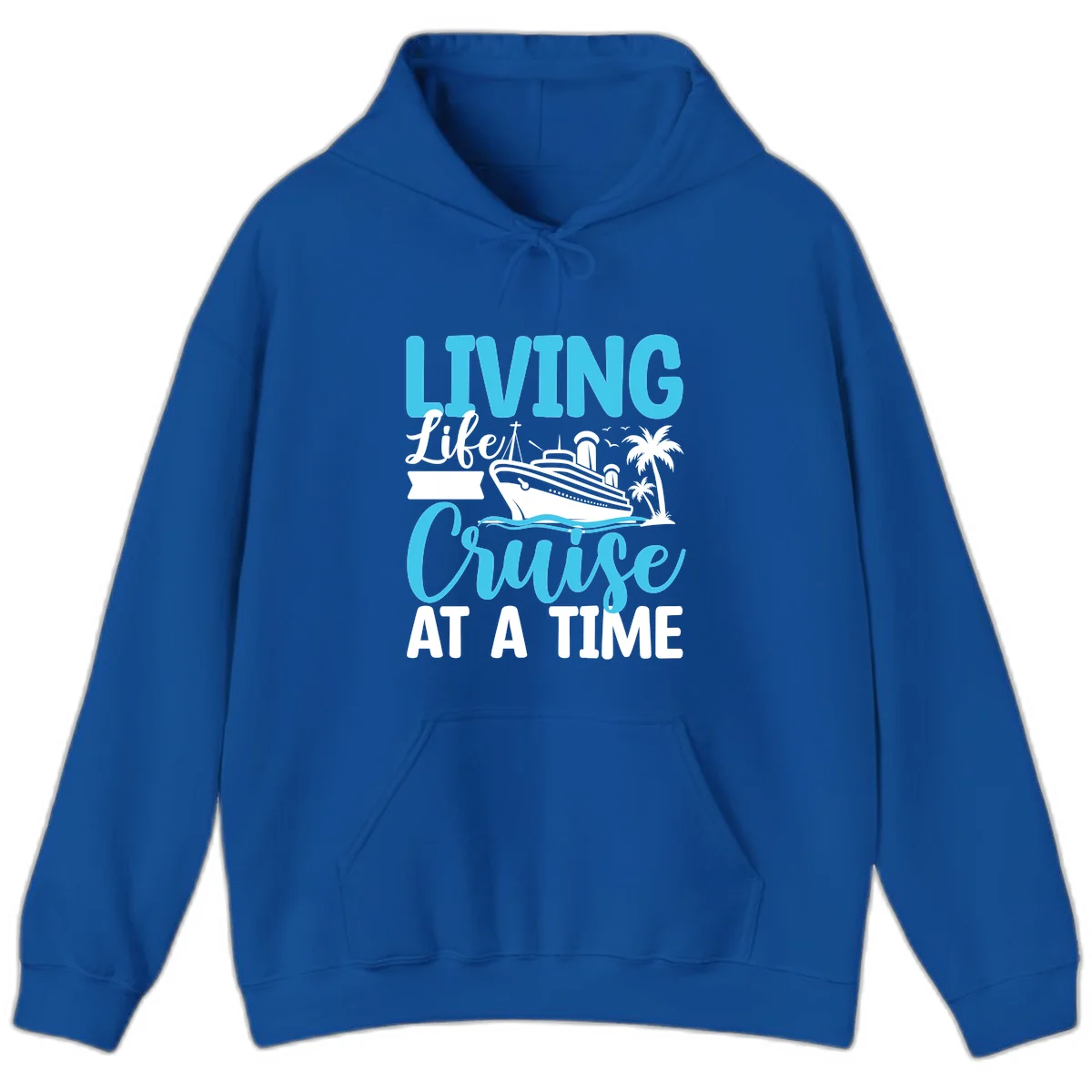 Living Life Cruise At A Time Hoodie in Royal