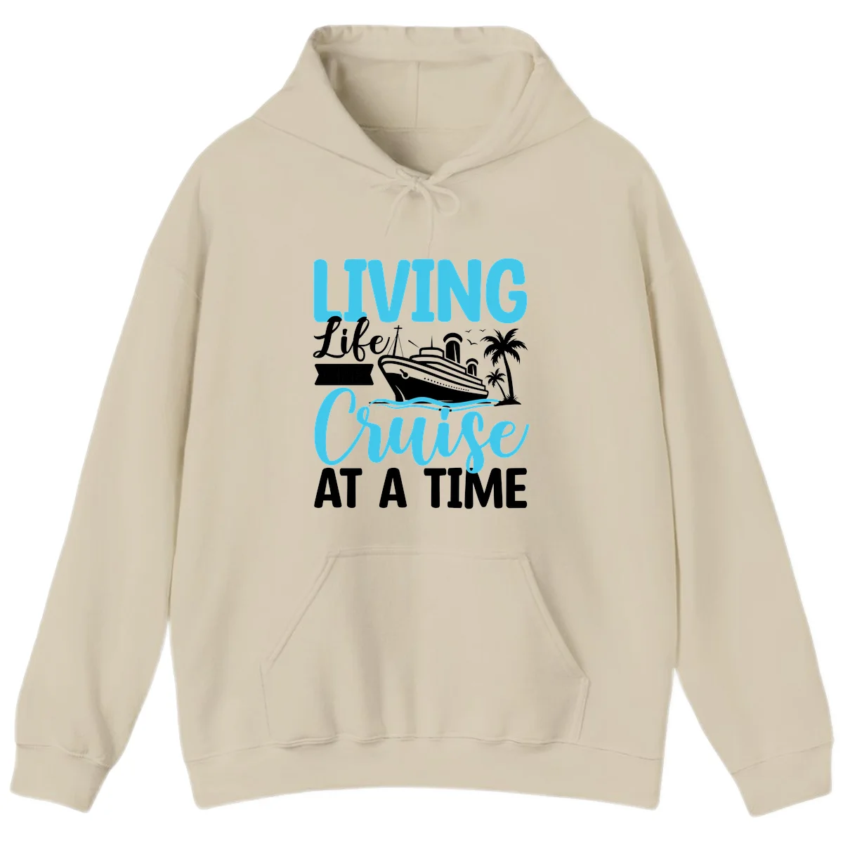 Living Life Cruise At A Time Hoodie in Sand