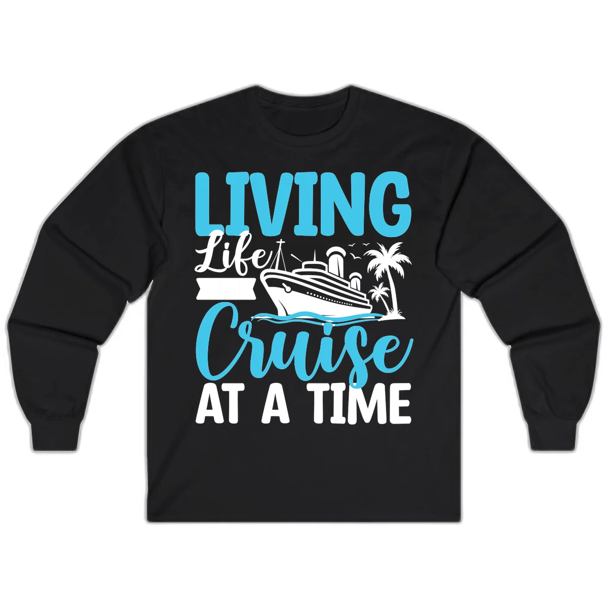 Living Life Cruise At A Time Long Sleeve in Black