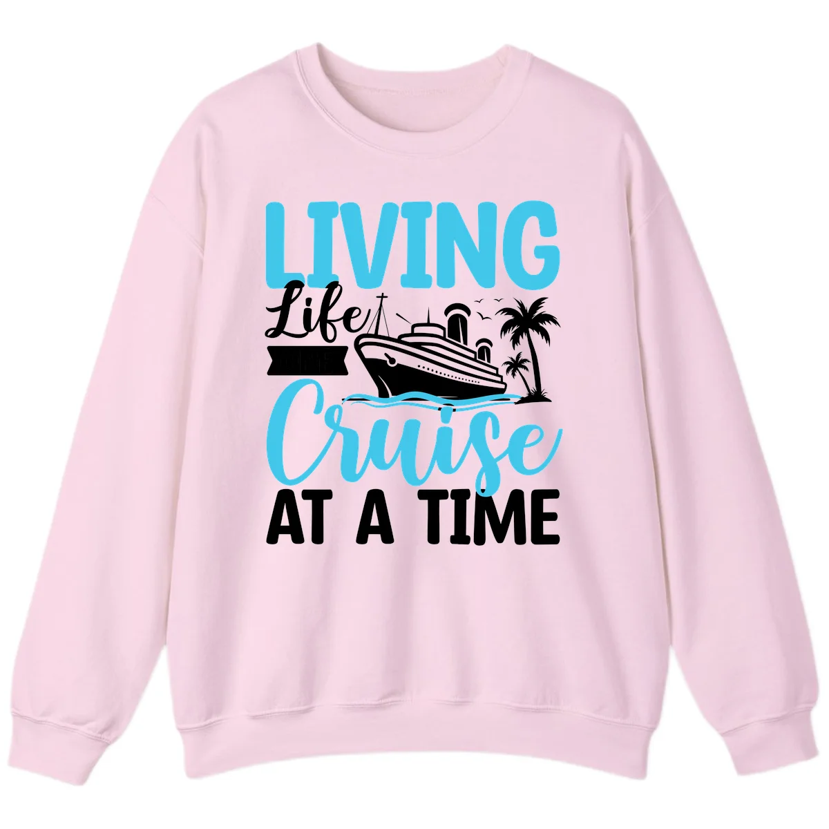 Living Life Cruise At A Time Sweatshirt in Light Pink