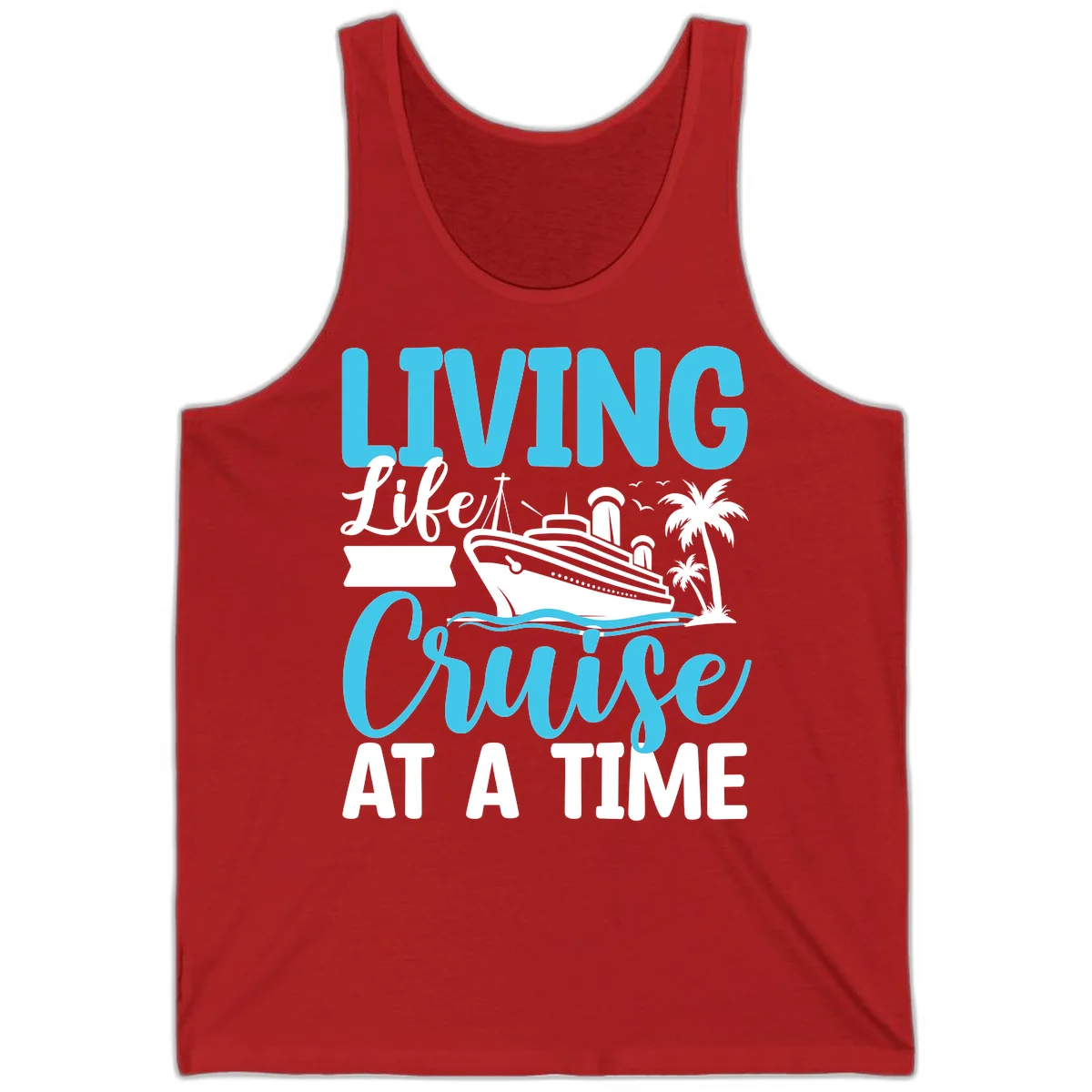 Living Life Cruise At A Time Tank in Red