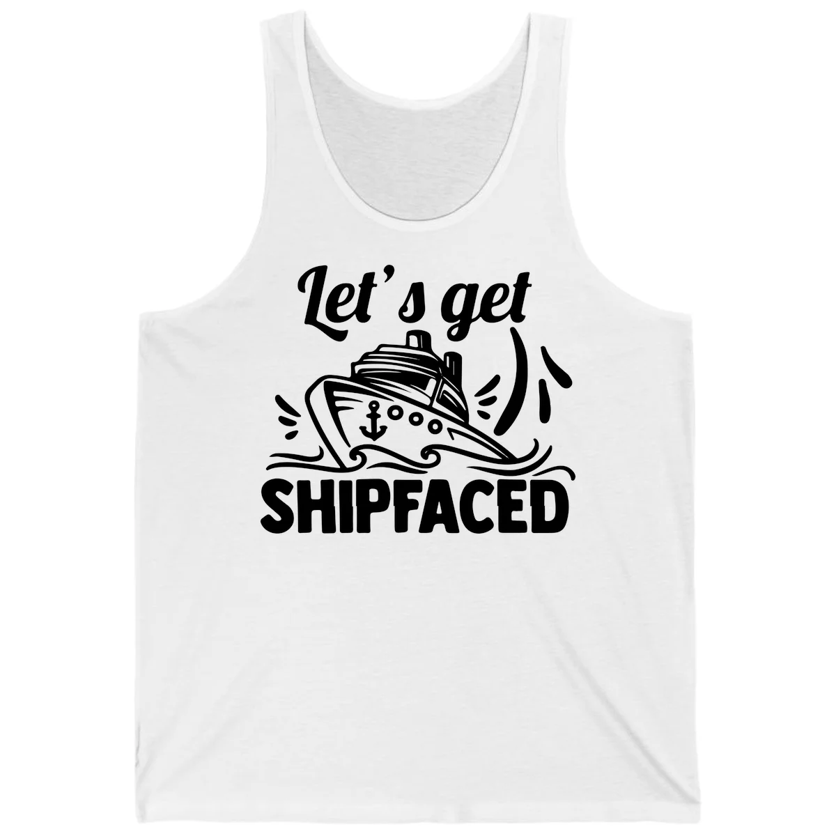 Let's Get Shipfaced Tank Top in White