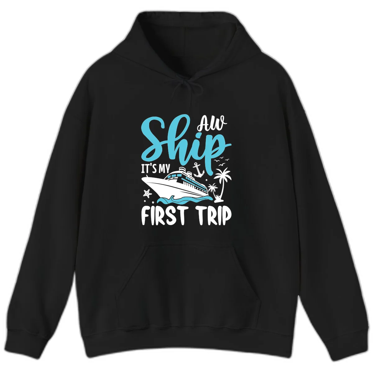 Ship It's My First Trip Hoodie in Black
