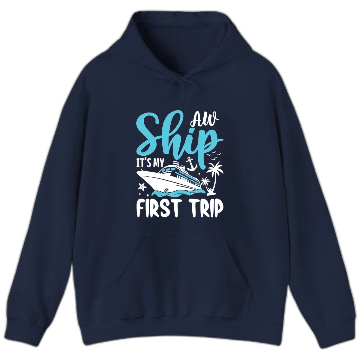 Ship It's My First Trip Hoodie in Navy