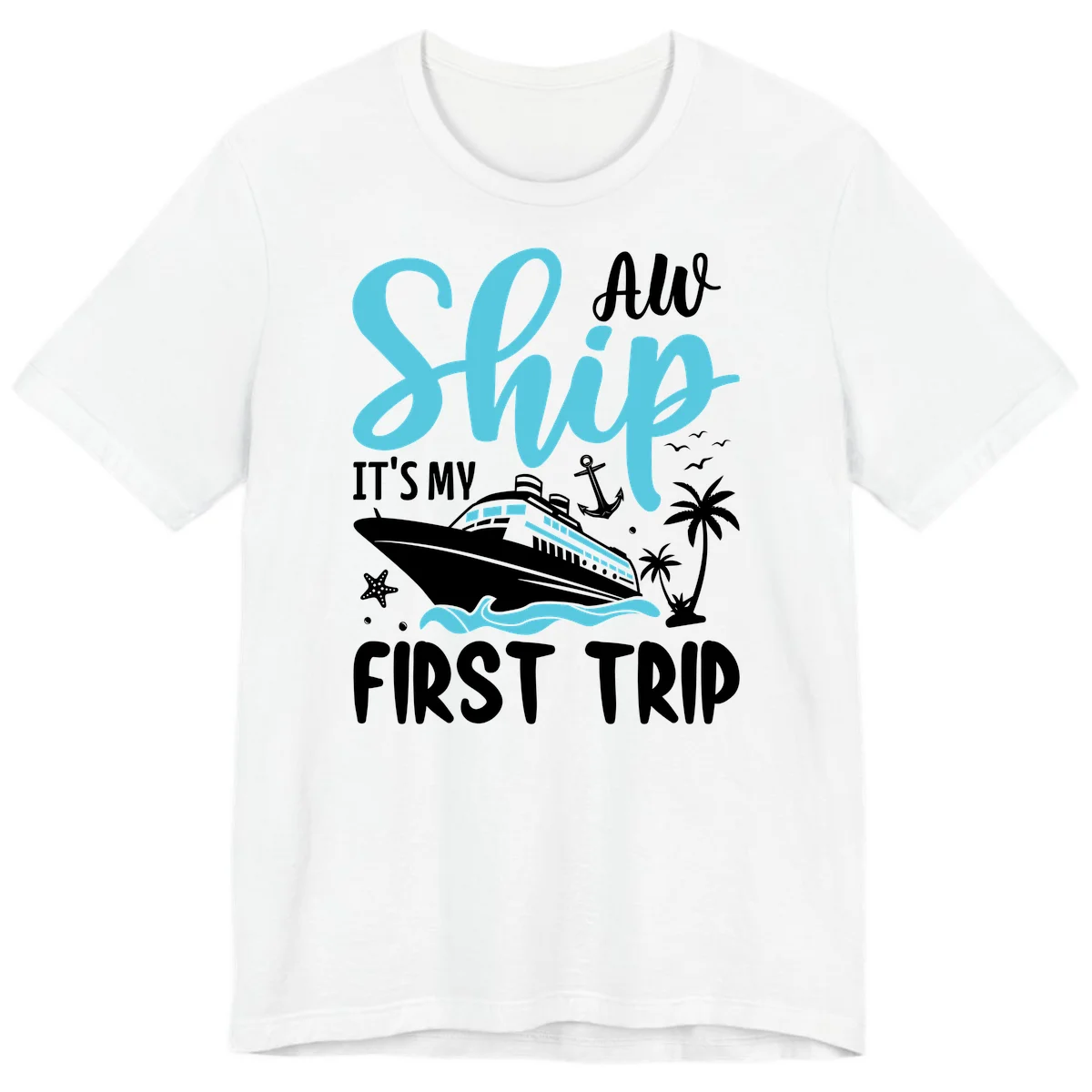 Ship It's My First Trip Premium T-Shirt in White