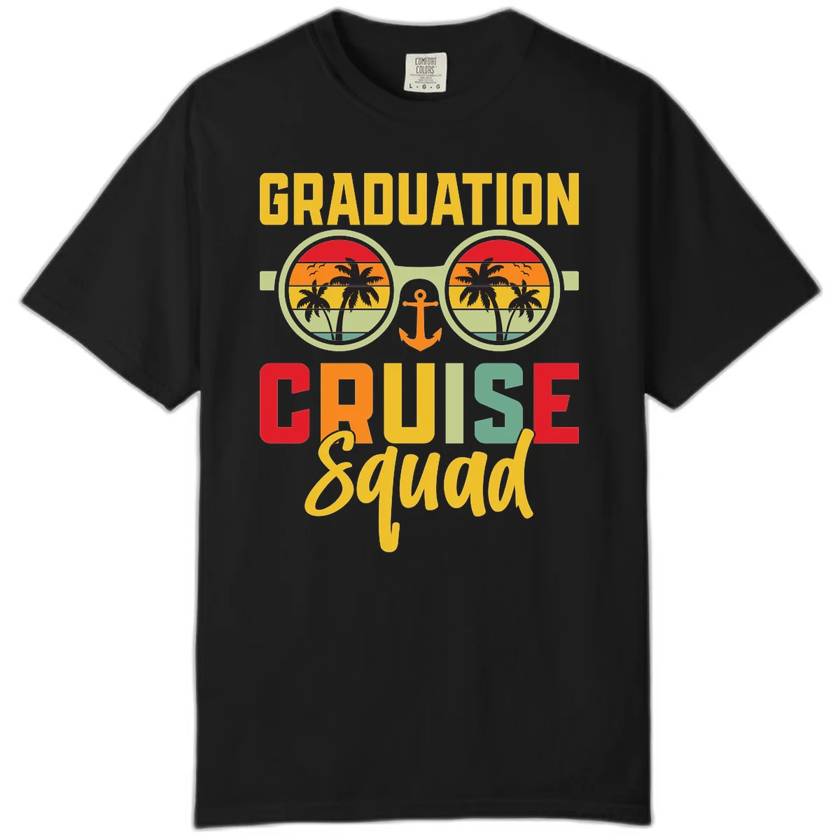 Graduation Cruise Squad Comfort Color in Black