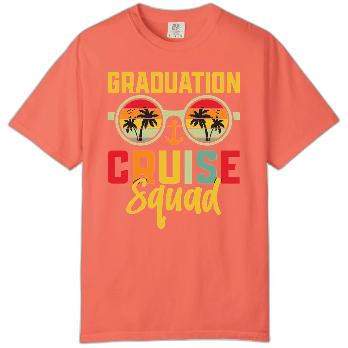 Graduation Cruise Squad Comfort Color in Bright Salmon