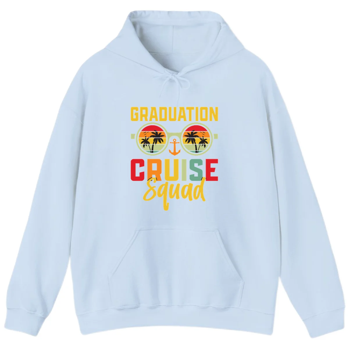 Graduation Cruise Squad Hoodie in Light Blue