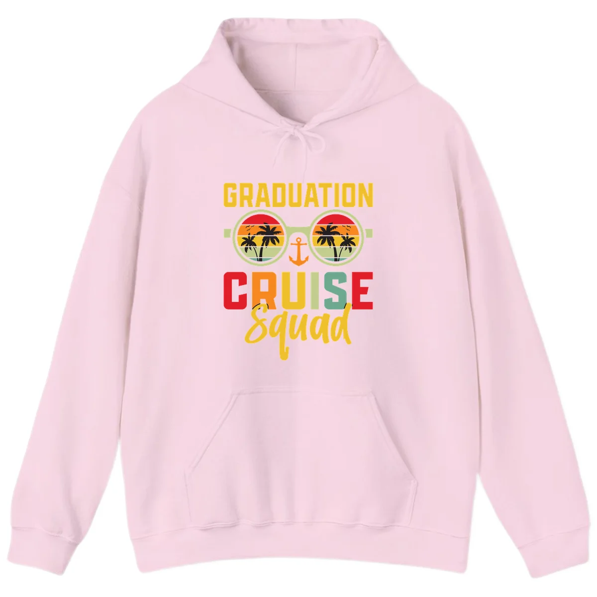 Graduation Cruise Squad Hoodie in Light Pink