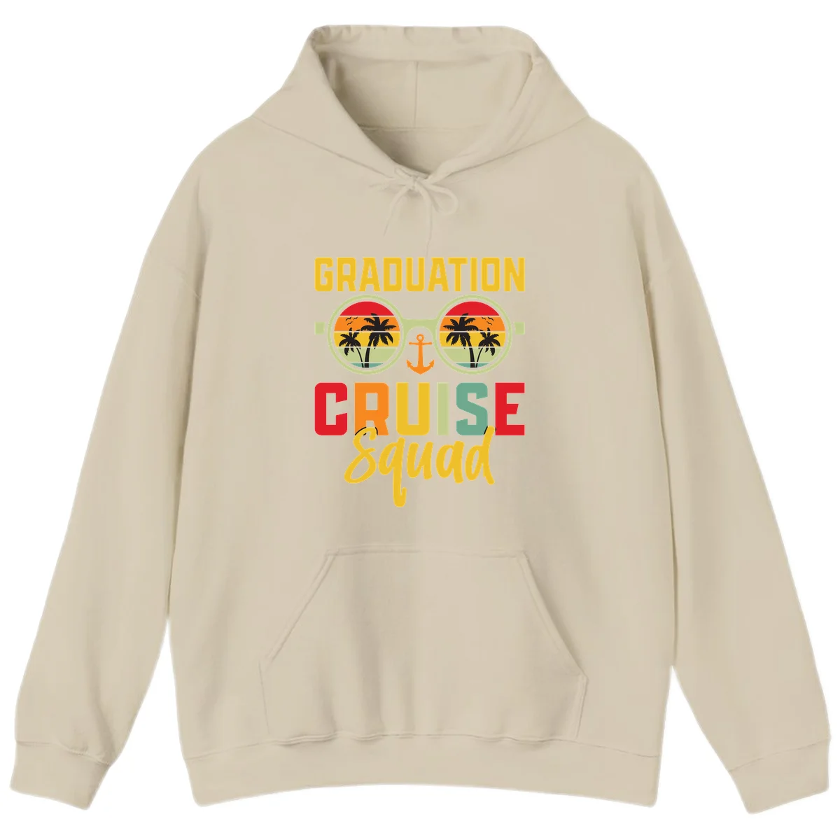 Graduation Cruise Squad Hoodie in Sand
