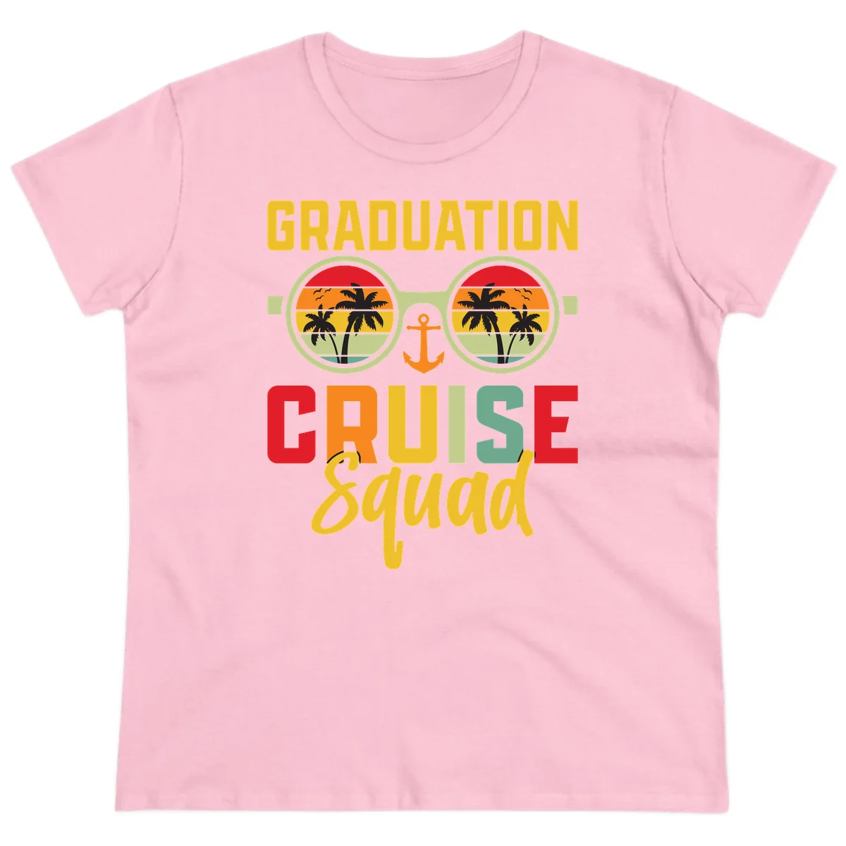 Graduation Cruise Squad Ladies Tee in Light Pink