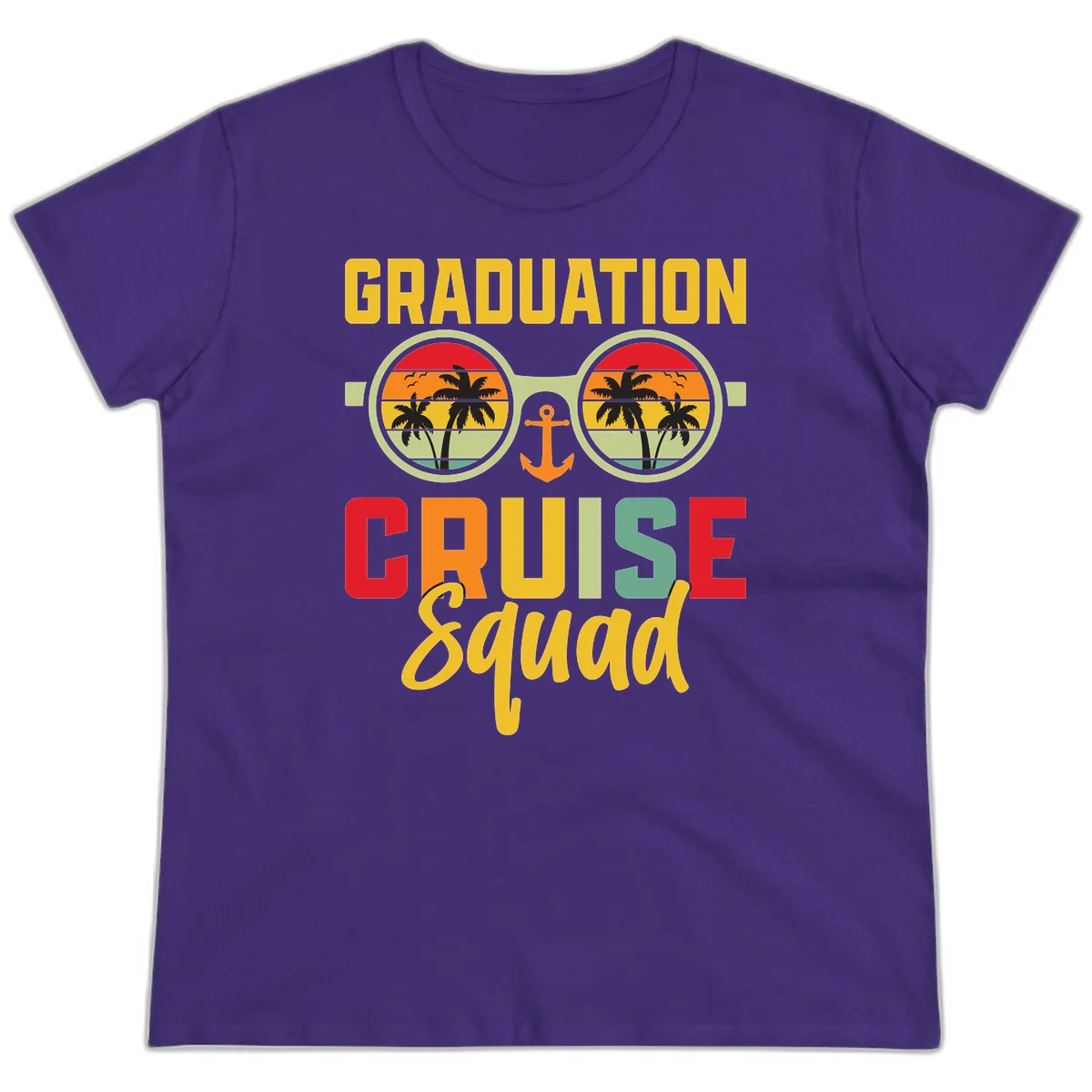 Graduation Cruise Squad Ladies Tee in Purple