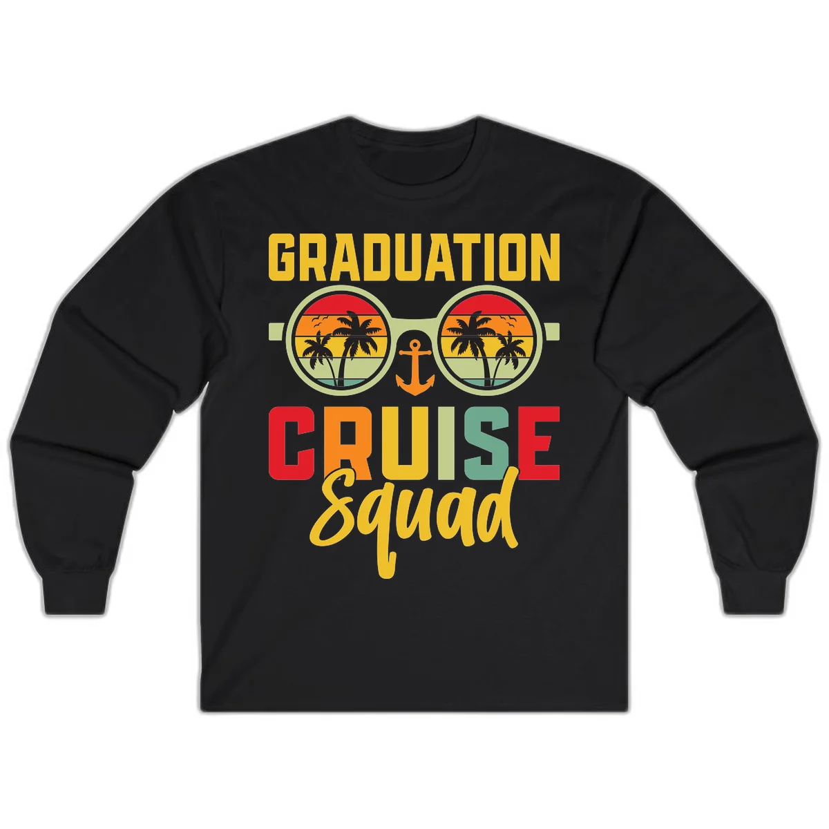 Graduation Cruise Squad Long Sleeve in Black
