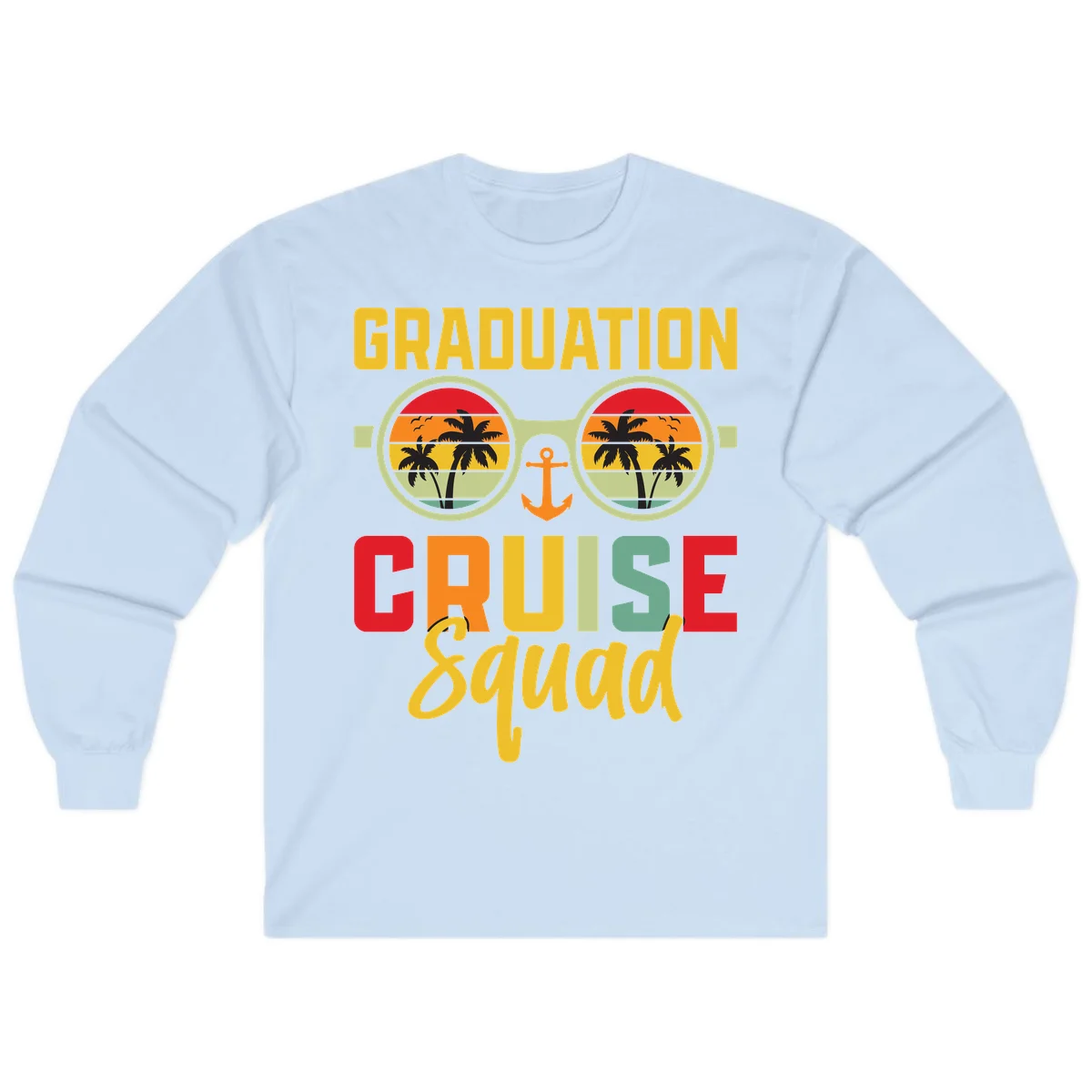 Graduation Cruise Squad Long Sleeve in Light Blue