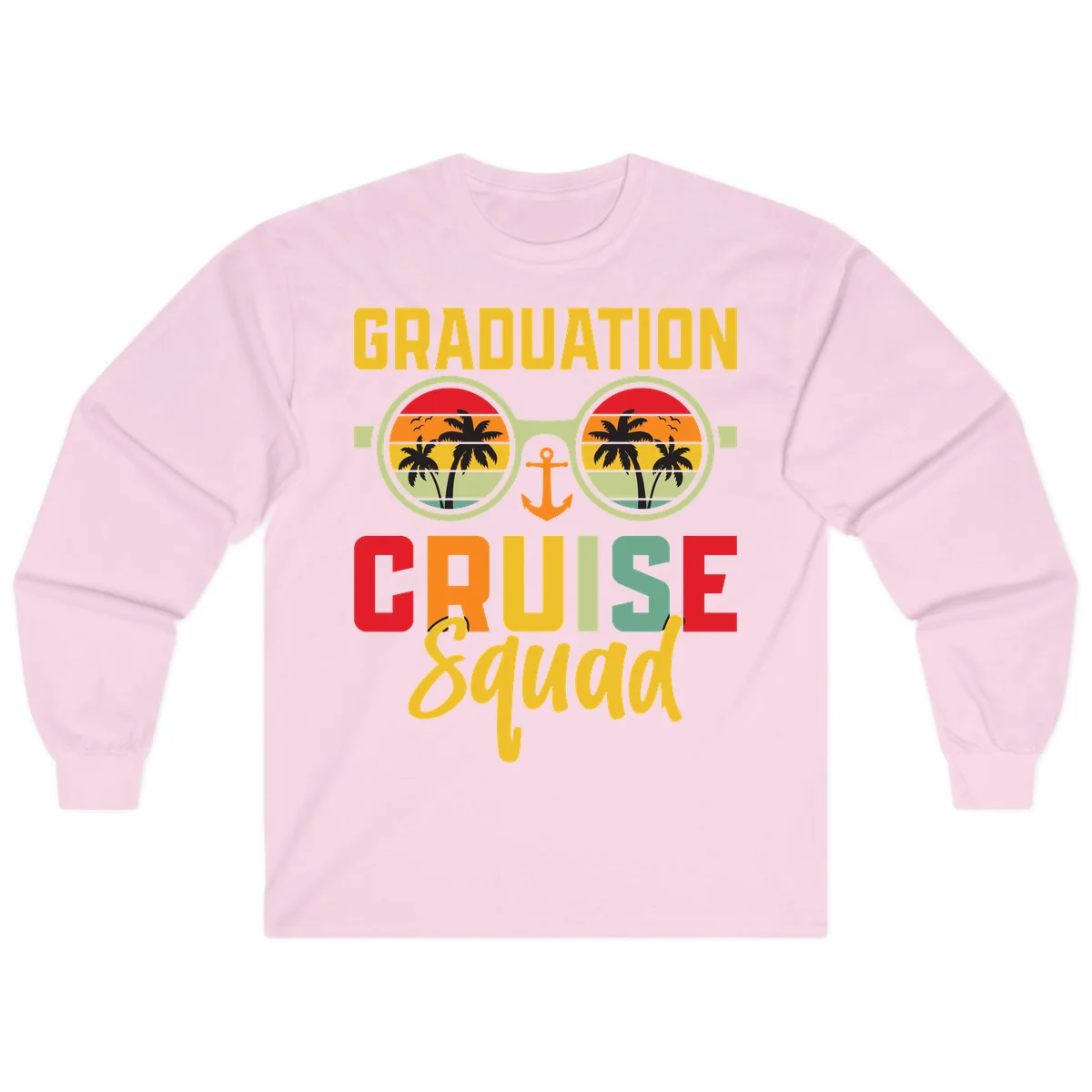 Graduation Cruise Squad Long Sleeve in Light Pink