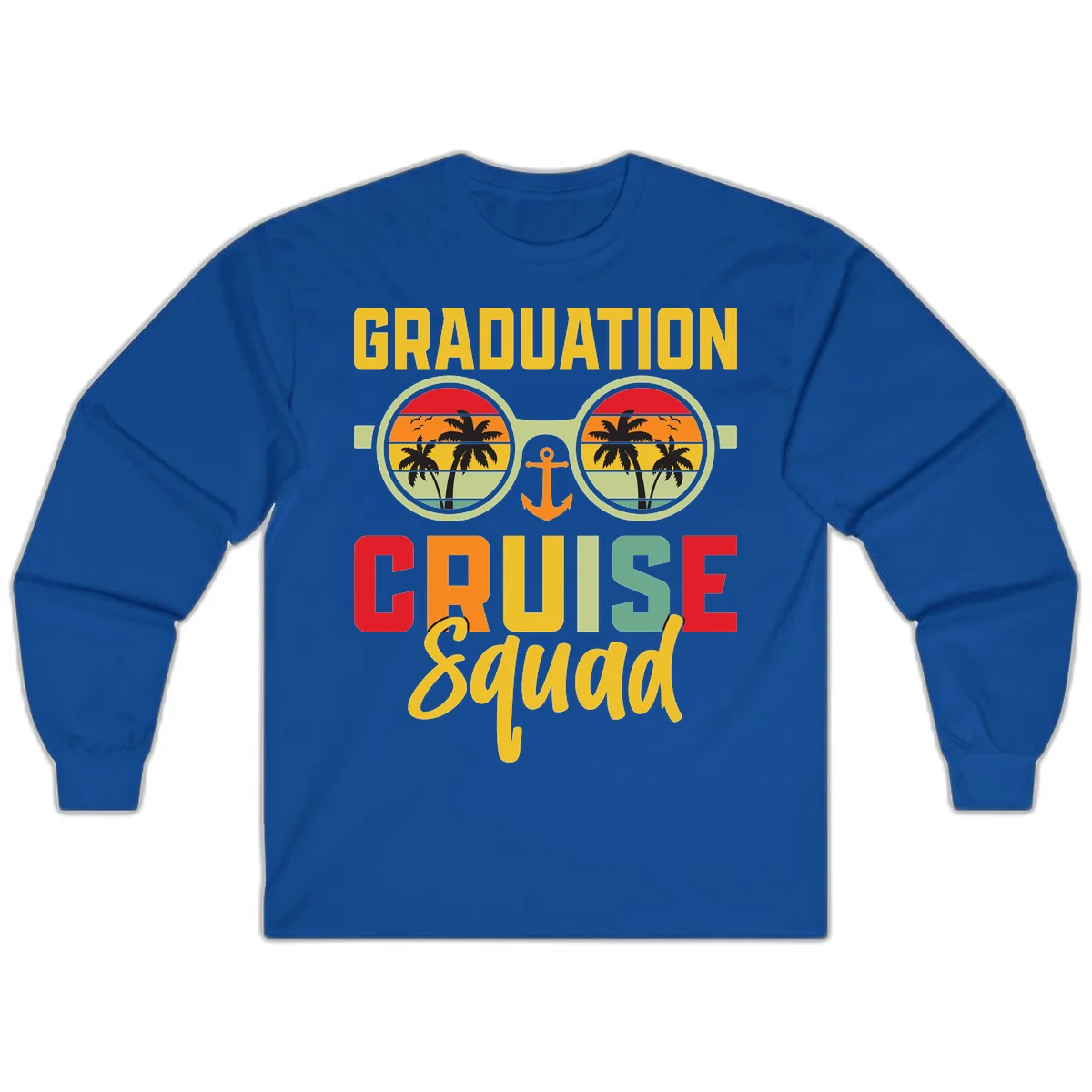 Graduation Cruise Squad Long Sleeve in Royal