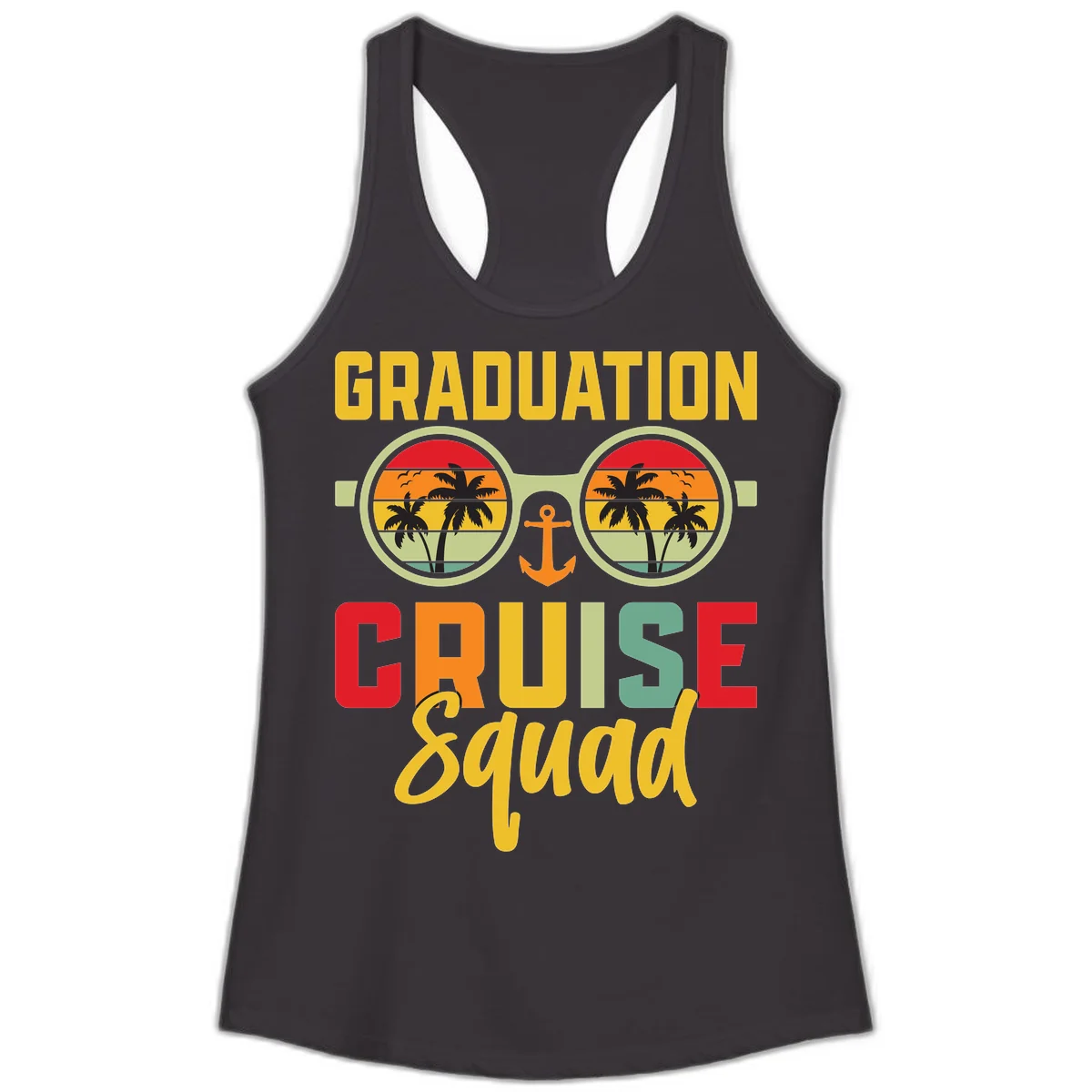Graduation Cruise Squad Ladies Tank in Black