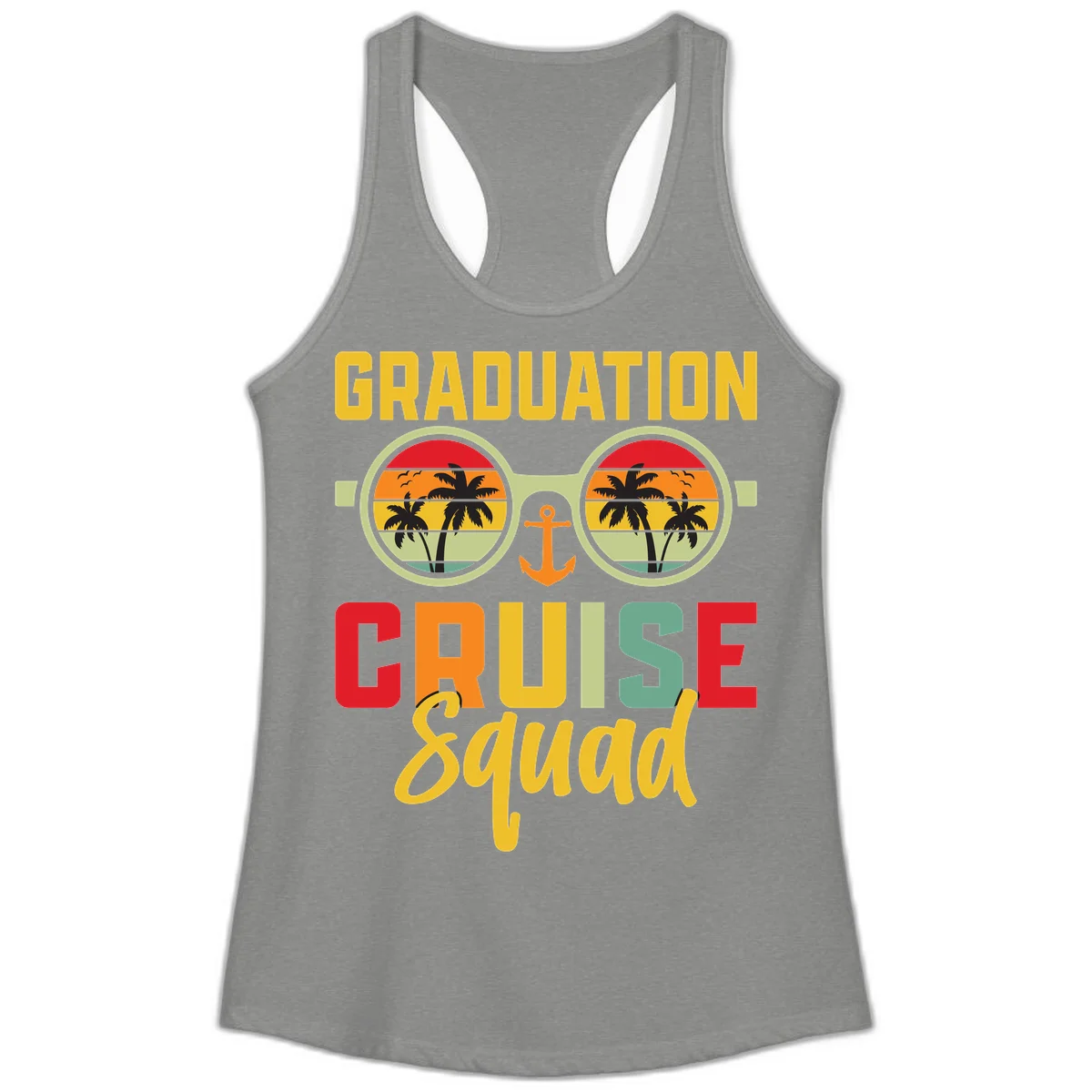 Graduation Cruise Squad Ladies Tank in Heather Grey