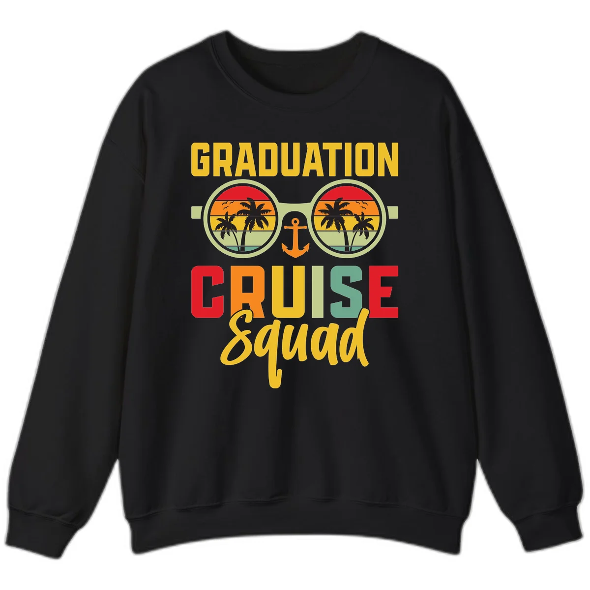 Graduation Cruise Squad Sweatshirt in Black