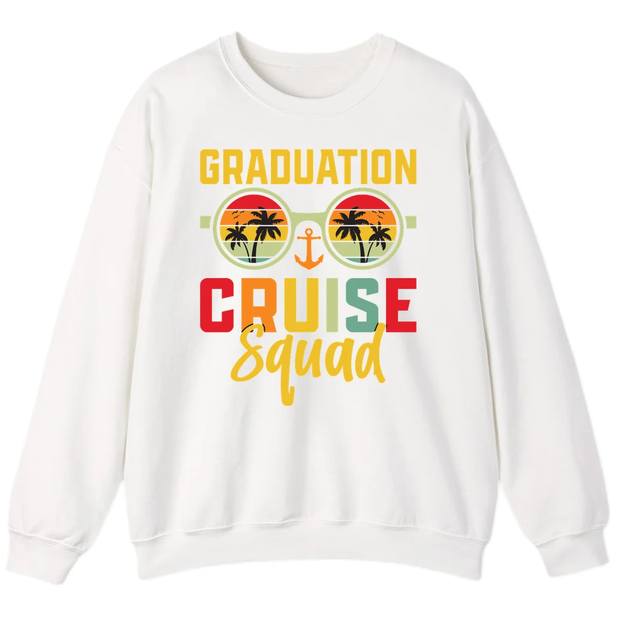 Graduation Cruise Squad Sweatshirt in White