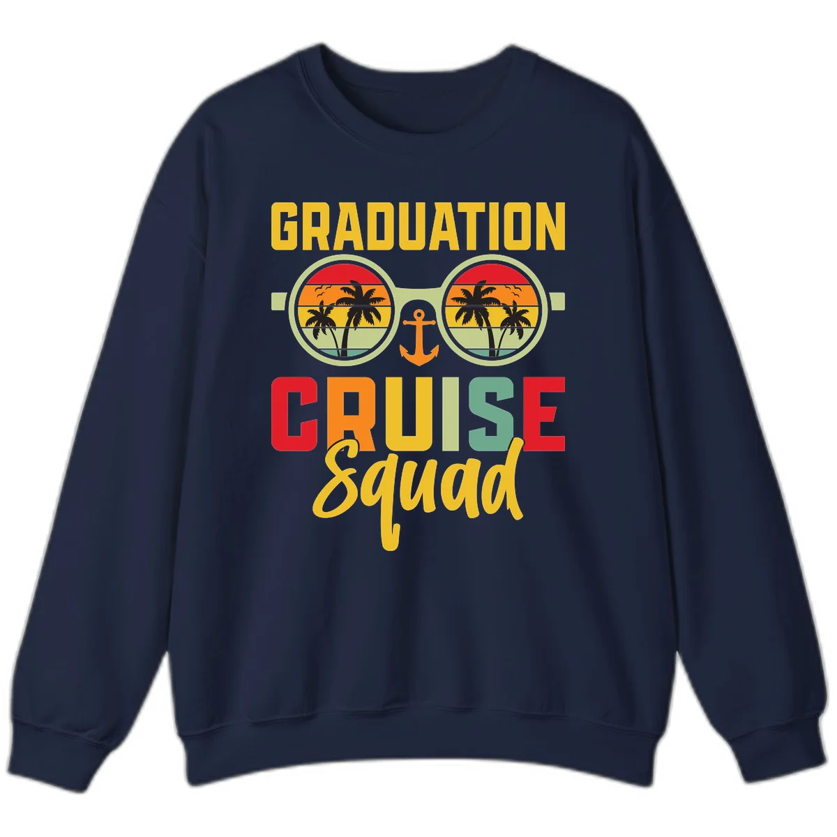 Graduation Cruise Squad Sweatshirt in Navy