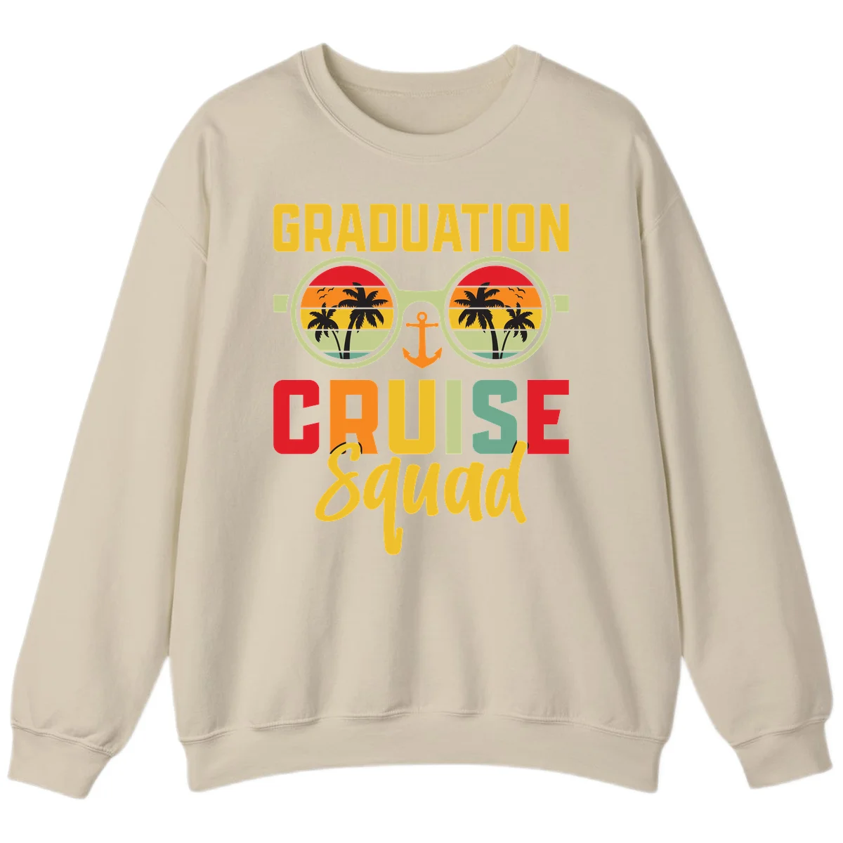 Graduation Cruise Squad Sweatshirt in Sand