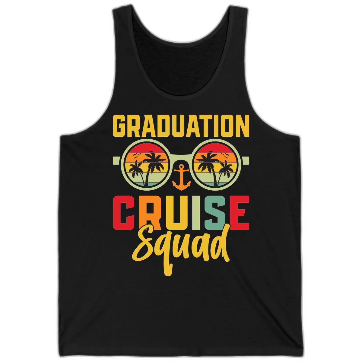 Graduation Cruise Squad Tank in Black