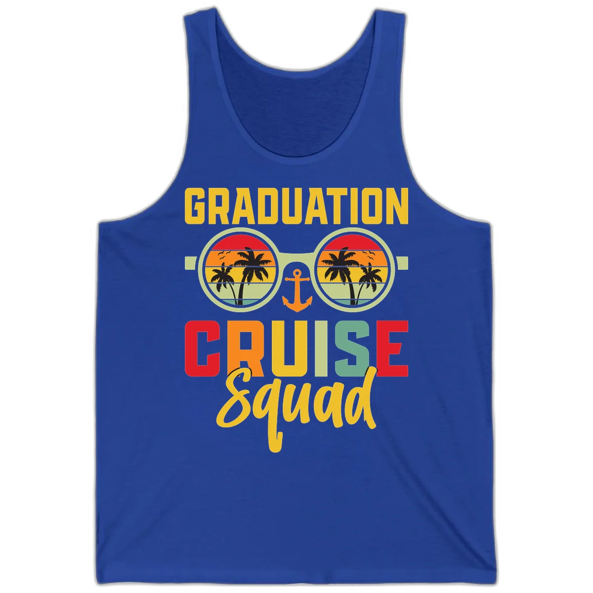 Graduation Cruise Squad Tank in True Royal