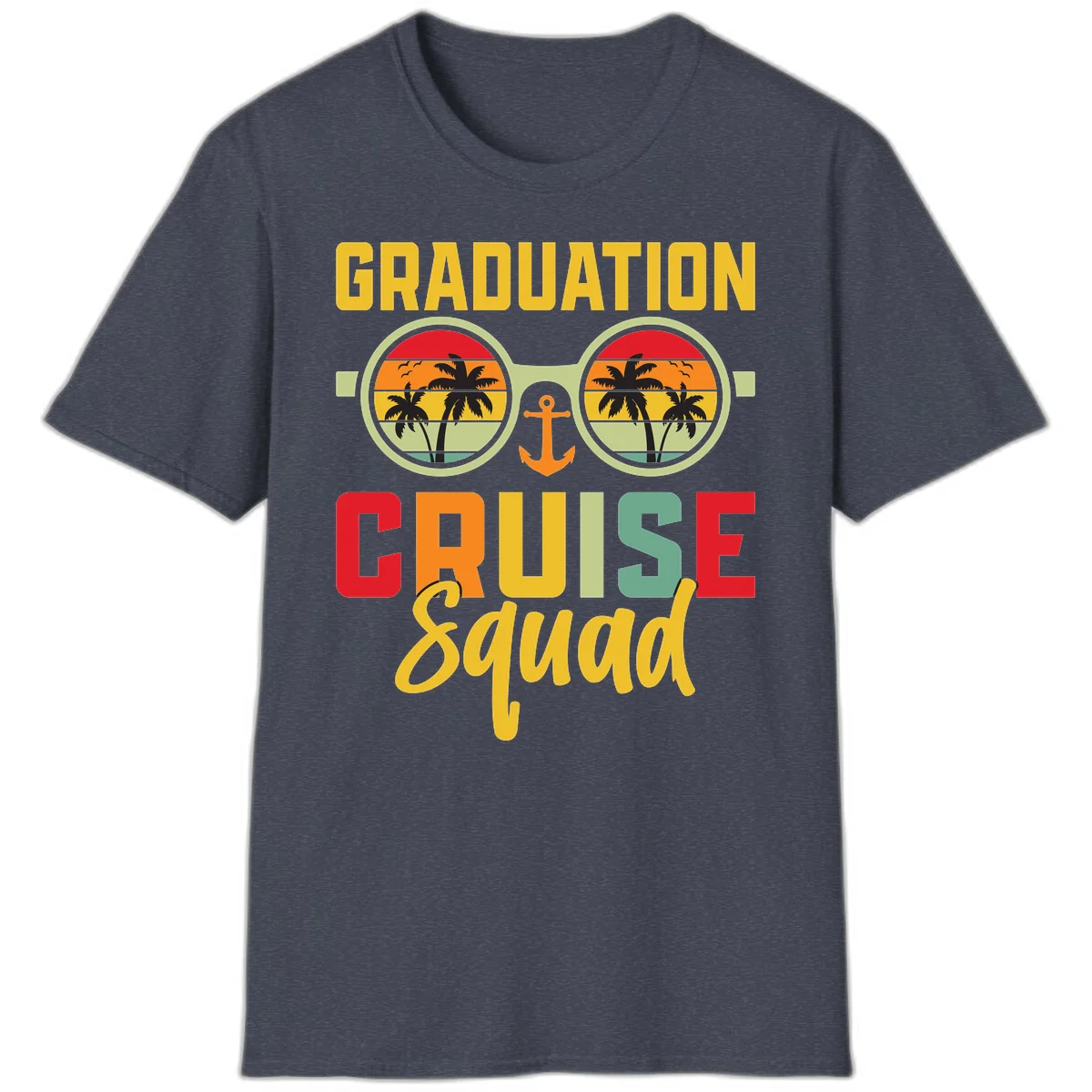 Graduation Cruise Squad T-Shirt in Heather Navy
