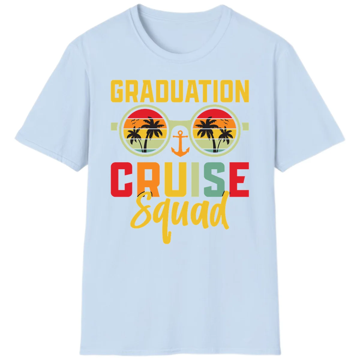 Graduation Cruise Squad T-Shirt in Light Blue