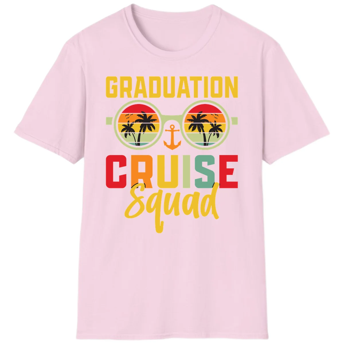Graduation Cruise Squad T-Shirt in Light Pink