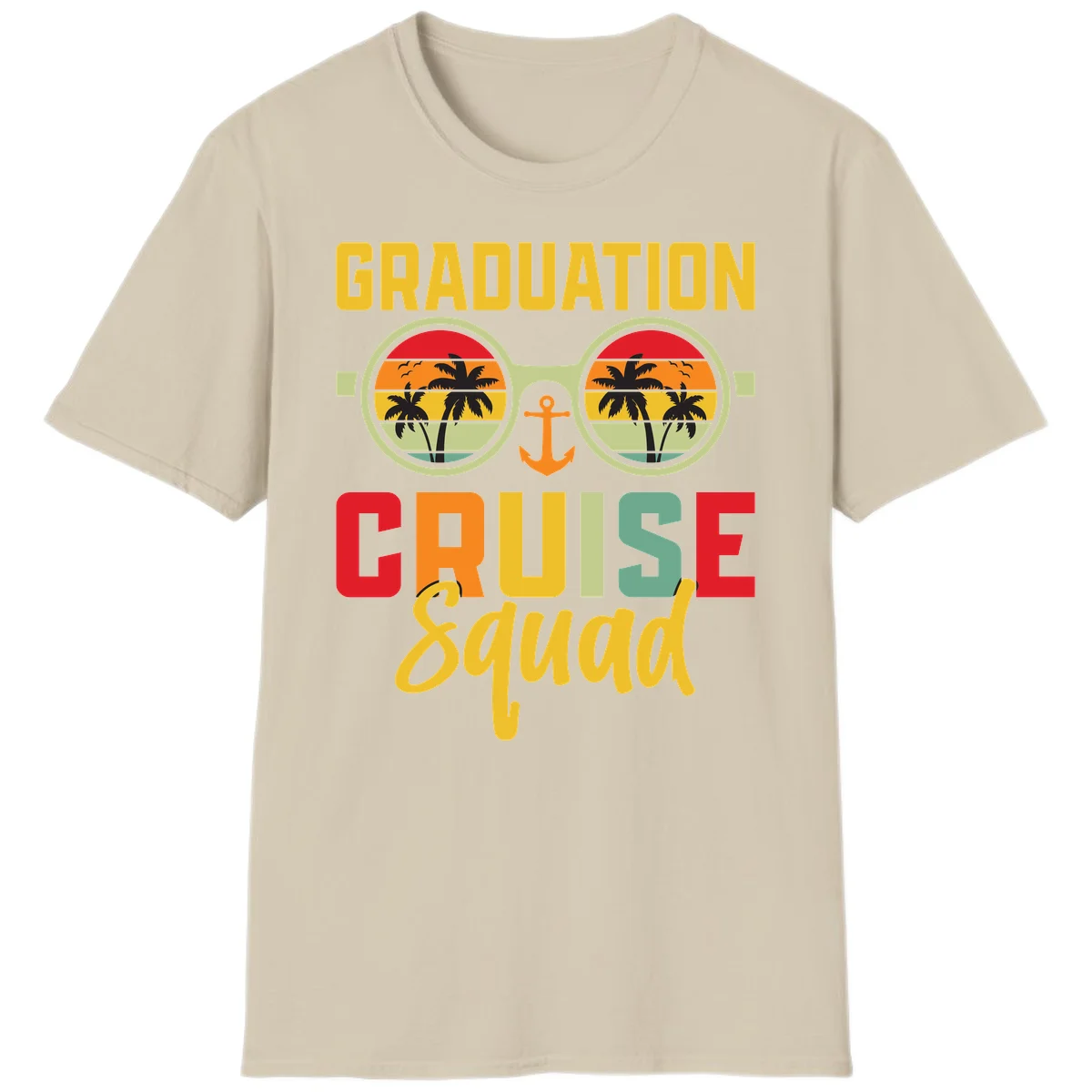 Graduation Cruise Squad T-Shirt in Sand