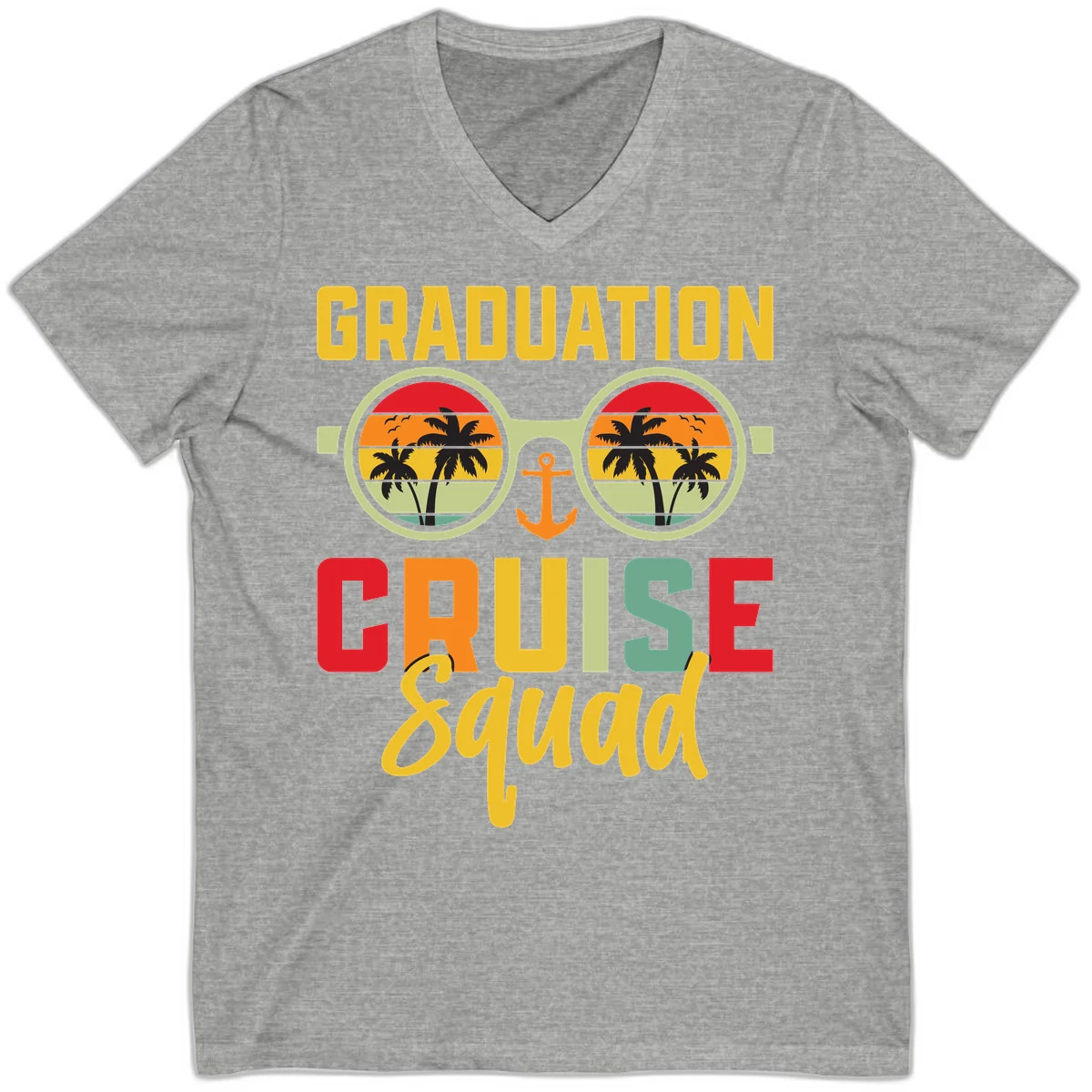 Graduation Cruise Squad V-Neck in Athletic Heather