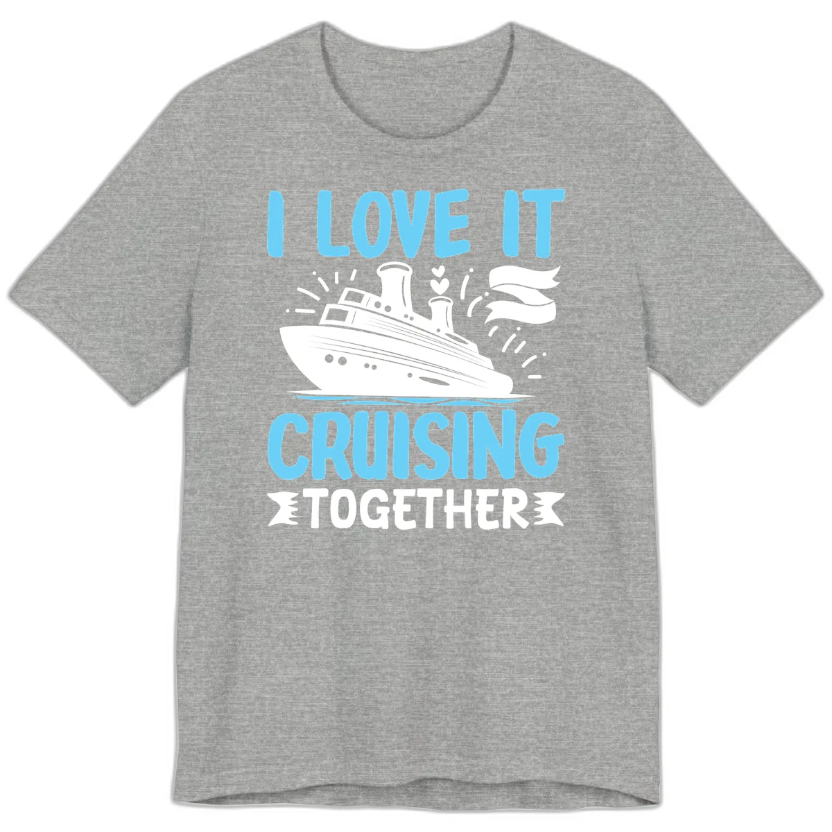 I Love It Cruising Together Premium T-Shirt in Athletic Heather
