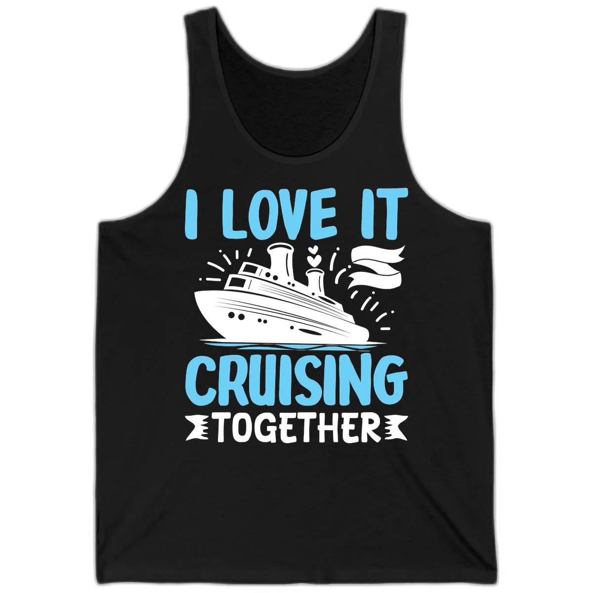 I Love It Cruising Together Tank Top in Black