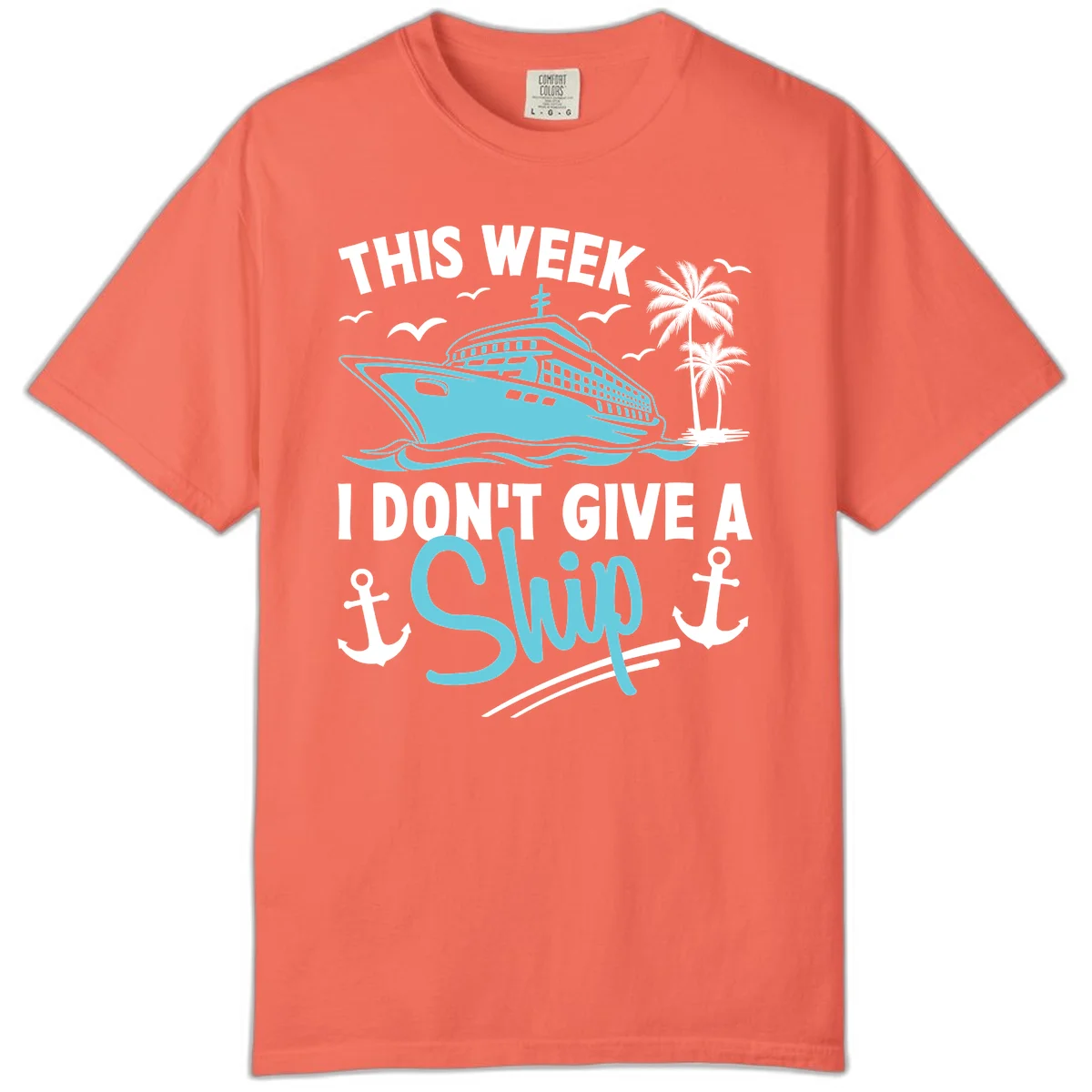 This Week I Don't Give A Swip Comfort Color in Bright Salmon