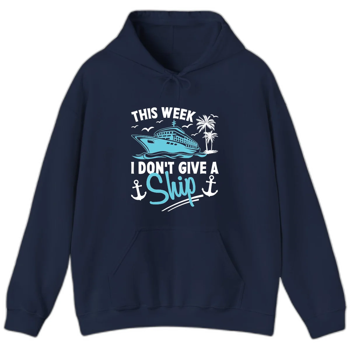 This Week I Don't Give A Swip Hoodie in Navy
