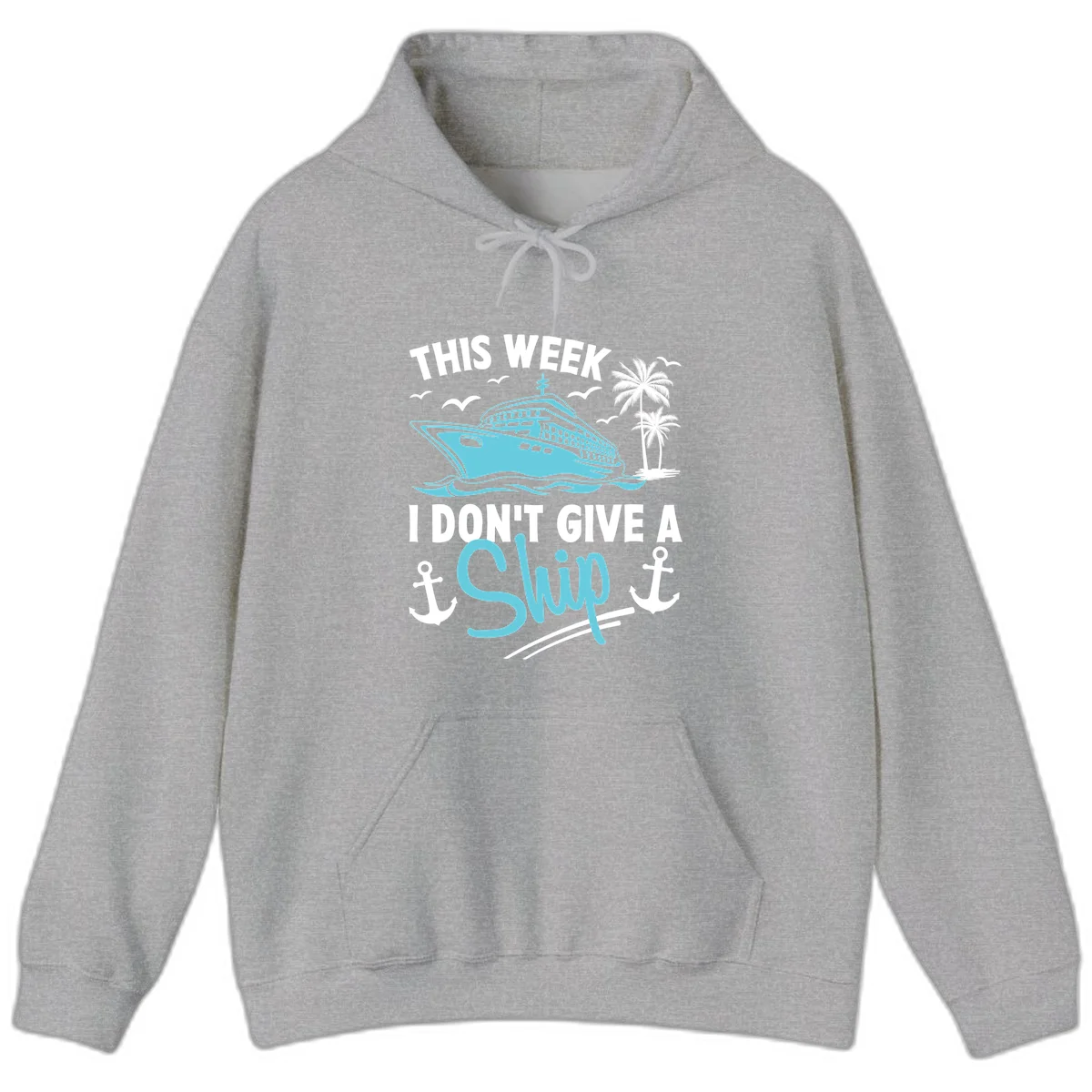 This Week I Don't Give A Swip Hoodie in Sport Grey